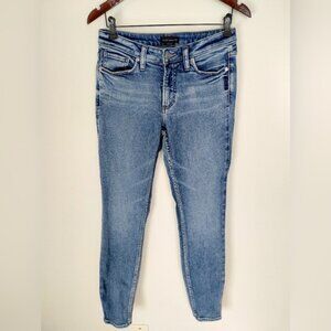 Silver Jeans Most Wanted Skinny Size 26 Blue Universal Fit Mid Rise